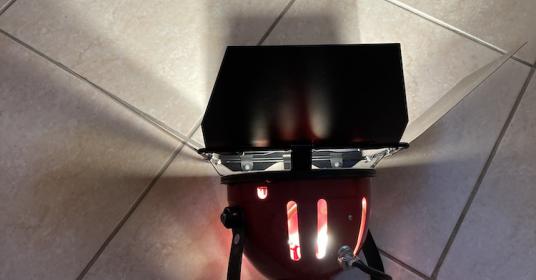 Lampada alogena da studio con alette frangiluce