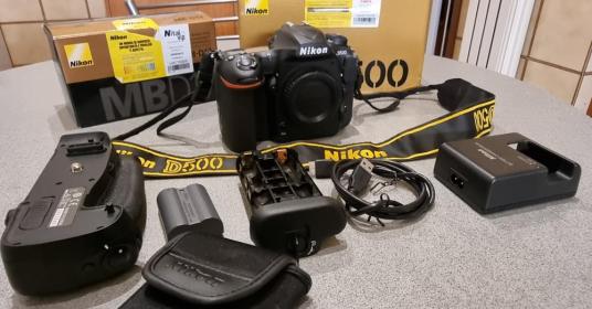 Nikon D500 nuova 500 scatti e battery grip pack 