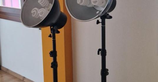 Coppia luci Walimex Dayoihht 450T e piedistalli statici WT 806L