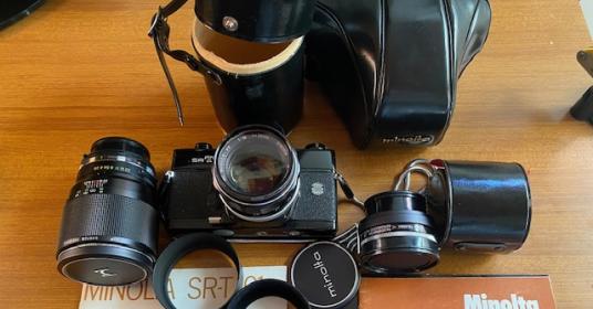 Minolta SRT completa di obbiettivi